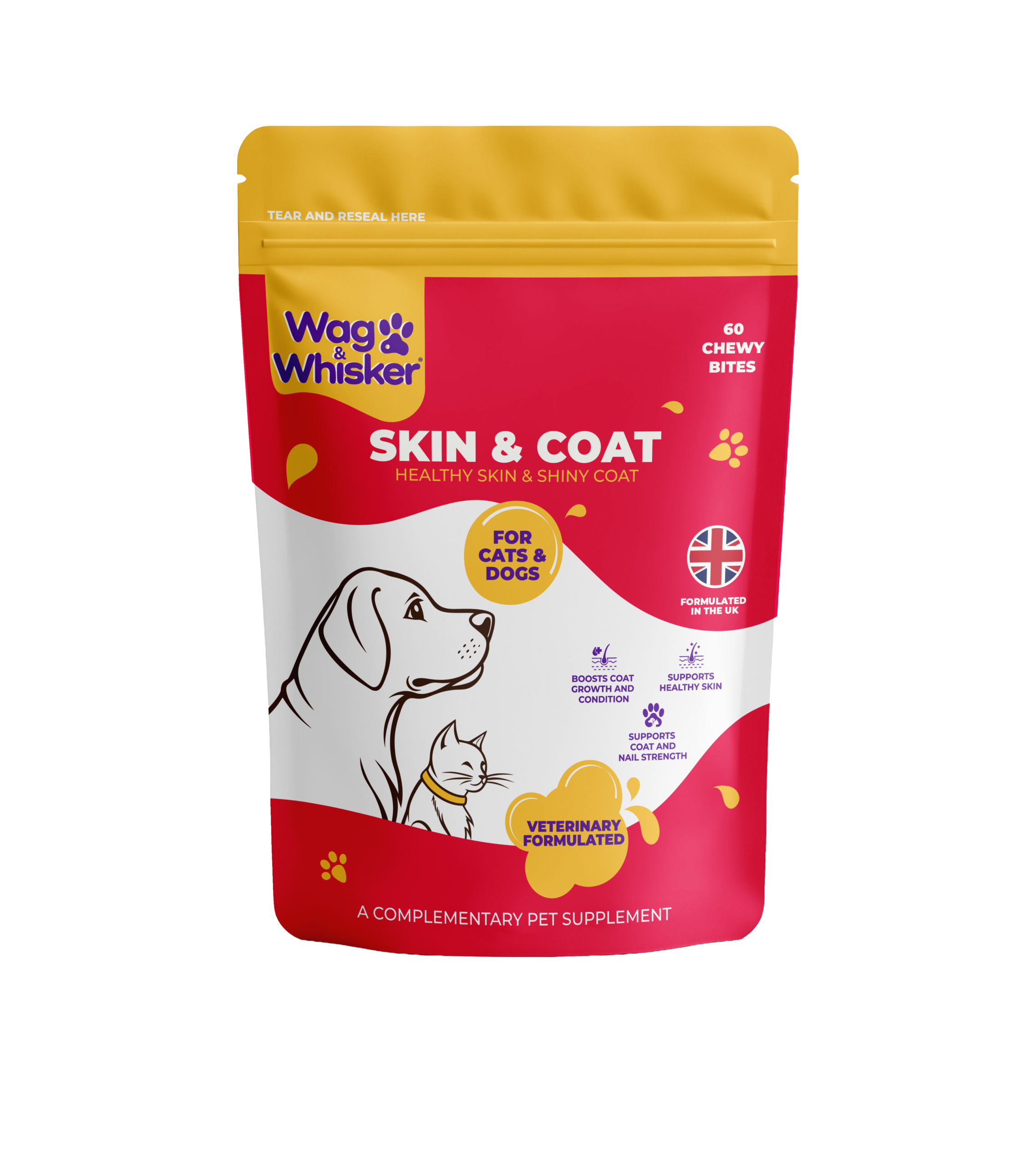 Wag & Whisker Skin & Coat Chewy Bites
